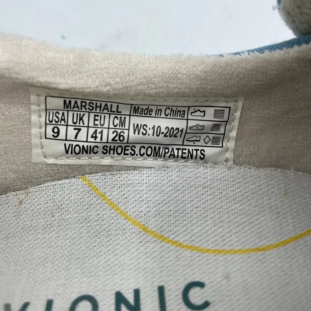 Vionic Beach Marshall Washable Canvas Slip On Shoes Blue Comfort Womens 9 - Picture 7 of 8